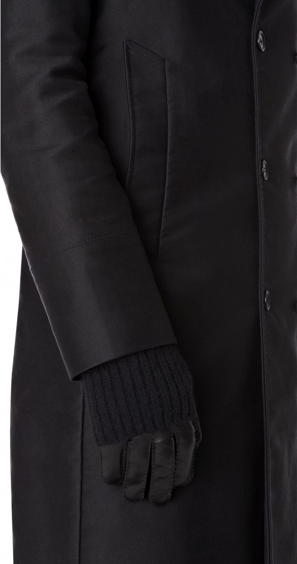 Lederhandschuhe mit Kaschmirfutter schwarz