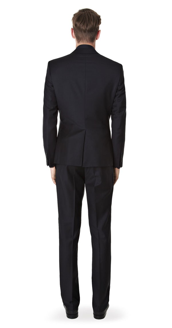 Modern Fit Anzug schwarz