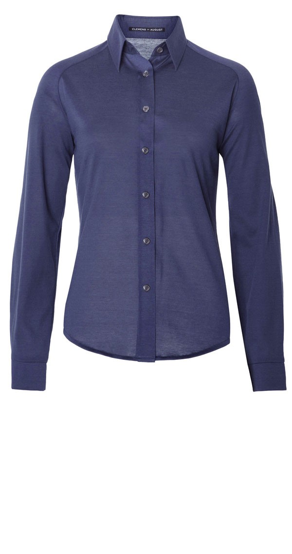 Jerseybluse blau