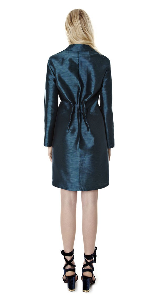 Petrol Green Silk Trenchcoat