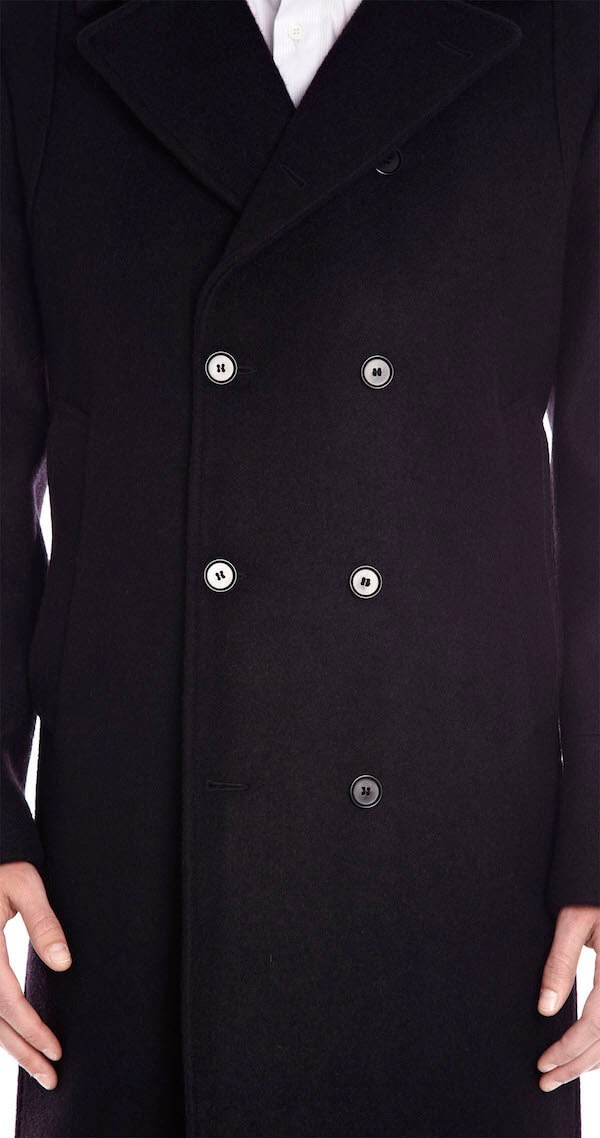 Zweireiher Mantel schwarz
