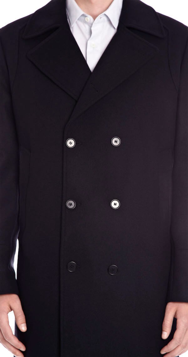 Zweireiher Mantel schwarz
