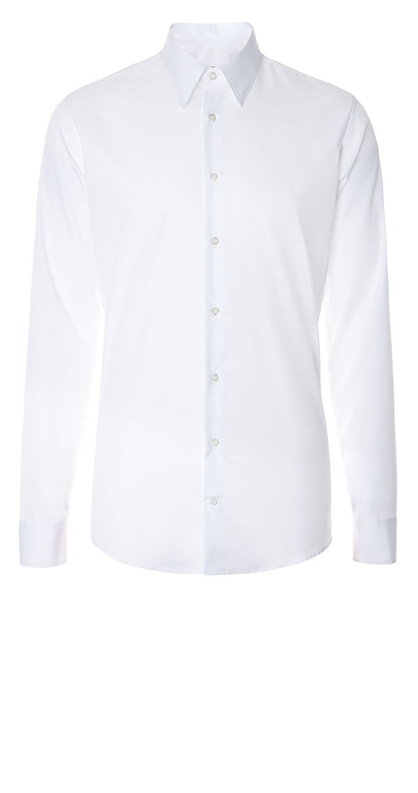 White Slim Cut Shirt
