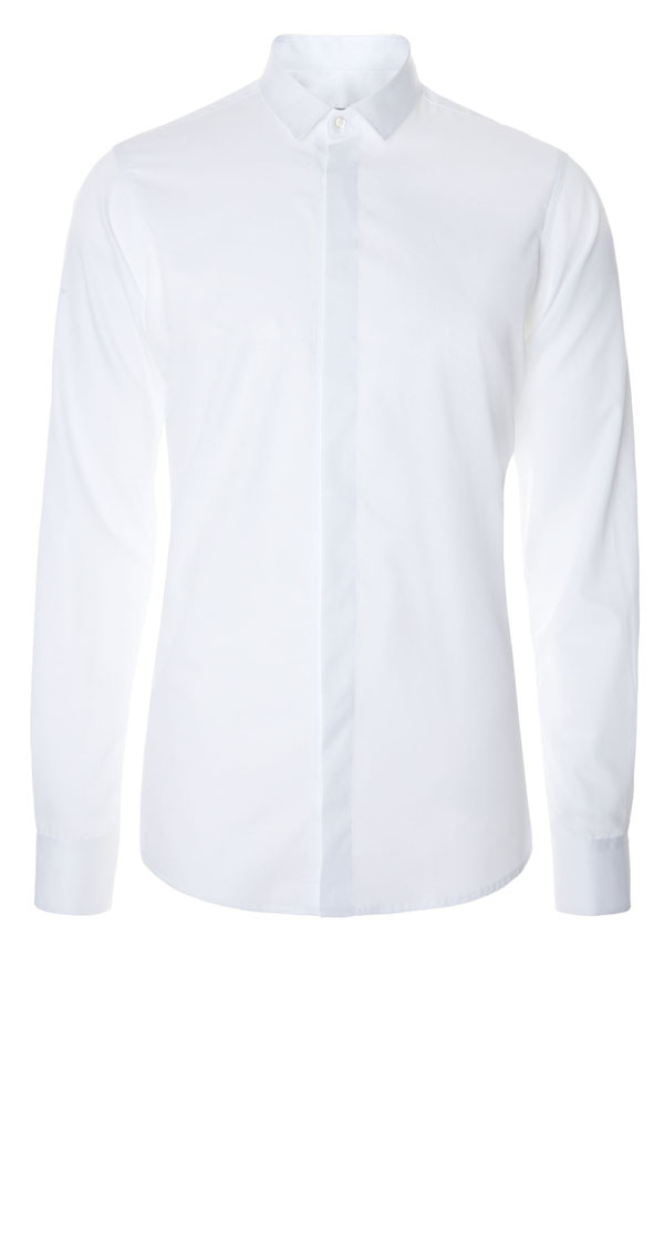 White Fancy Panel Shirt