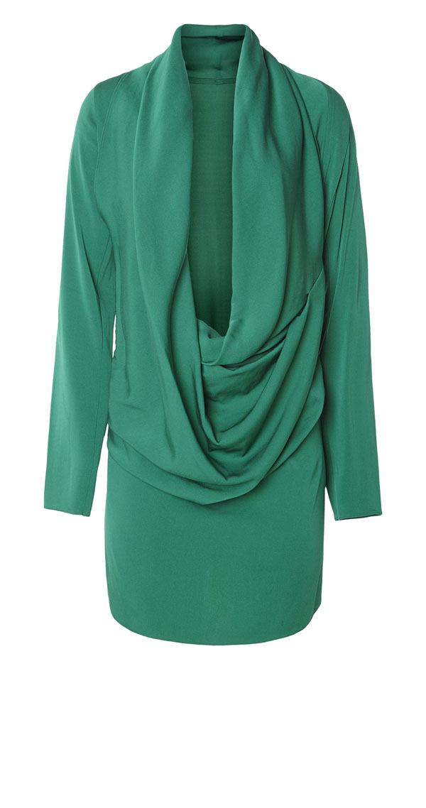 Green Silk Mini Dress