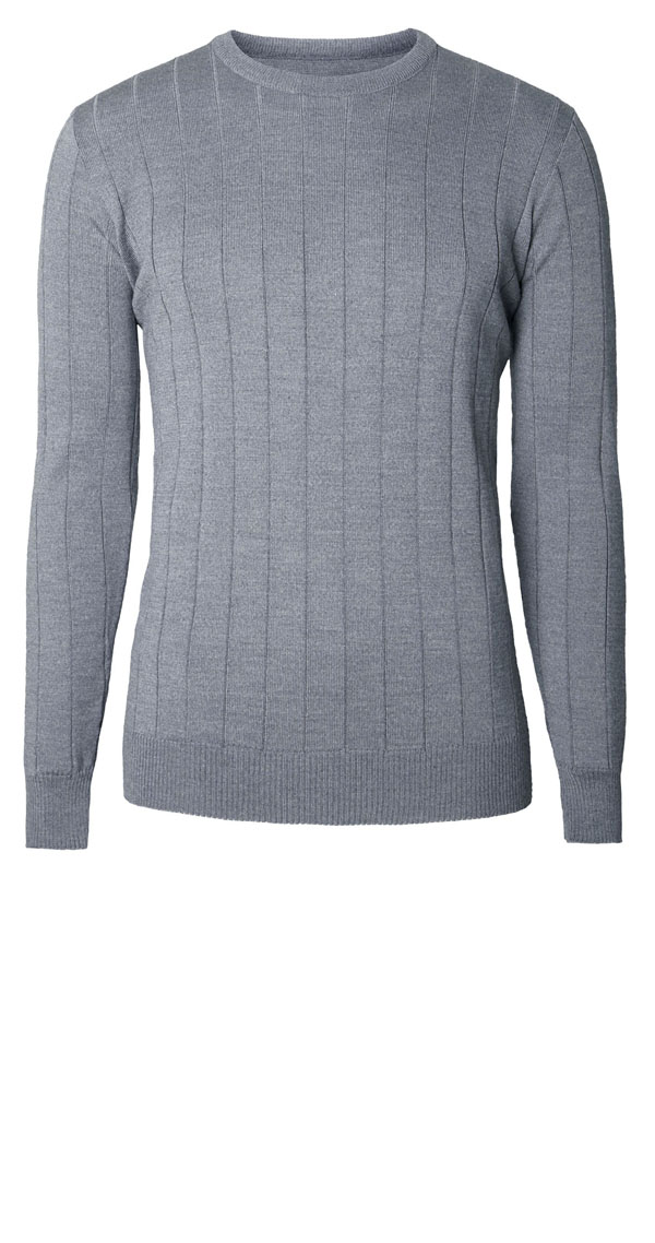 Grey Merino Silk Cashmere Knit