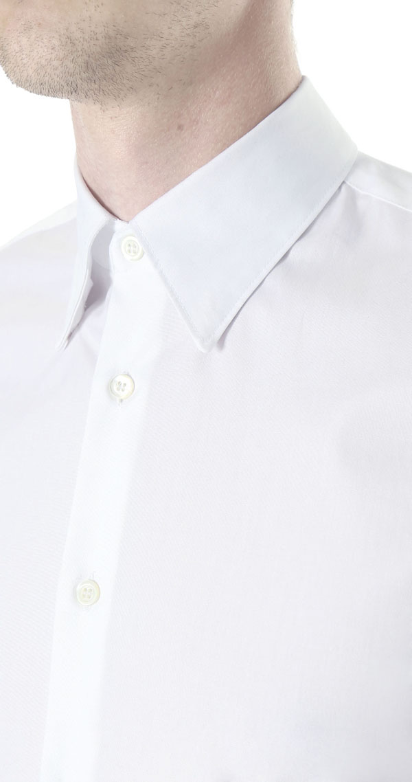 White Slim Cut Shirt