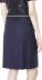 Wrapskirt with waistband detail dark blue - detail