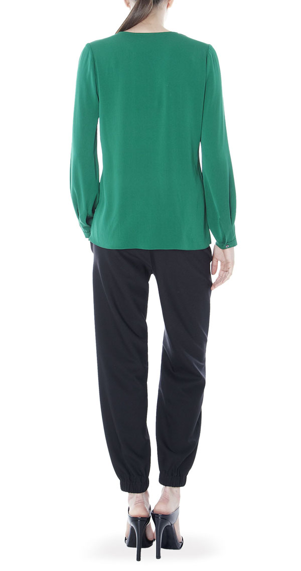 Green Silk Elegant Top