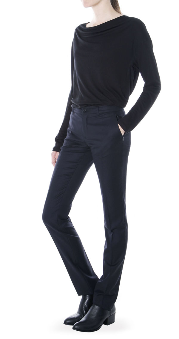 Navy Slim Trousers