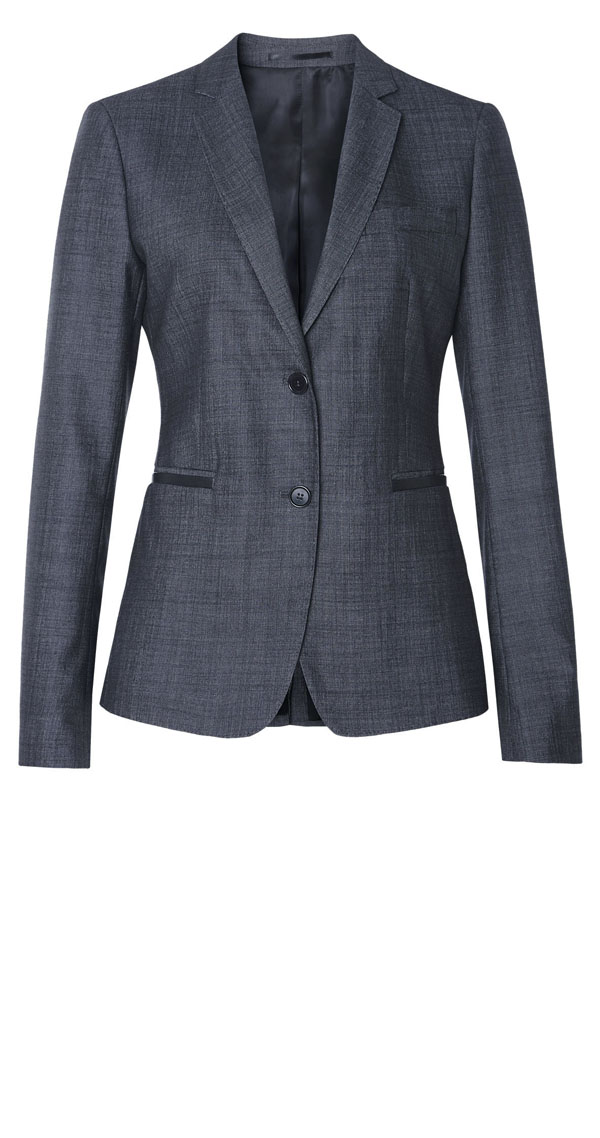 Blazer mit Spitzrevers anthrazit