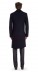 Black Navy Double Breasted Coat - back