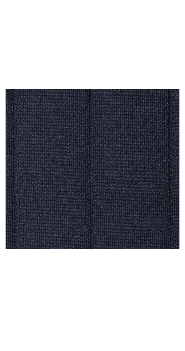 Navy Merino Silk Cashmere Knit